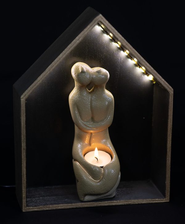 Greek Figurines Handpainted in Hut with LED lighting!