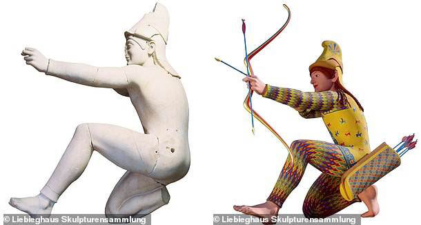 Ancient Roman and Greek sculptures were PAINTED in bright colours and not the whitewashed pieces of art that we see in films, books and museums